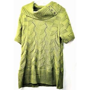 Worthington Green Turtle Neck Women's Knit Long Sleeve Sweater Size Large